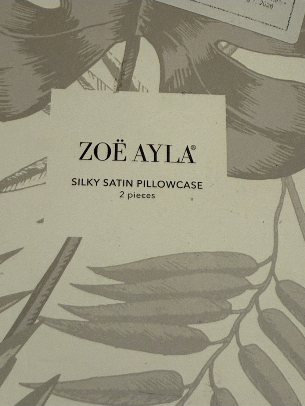 Zoe Ayla Silky Satin Pillowcase Set - Gray, 2 Pack